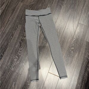 Striped Black and White Lululemon Leggings